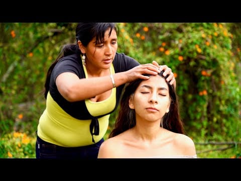 ASMR massage & energy healing (limpia) with soft whispering sounds by Doña Esperanza