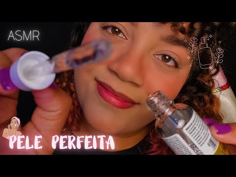 ASMR LIMPEZA DE PELE E HIDRATAÇÃO 💆🧴🧼