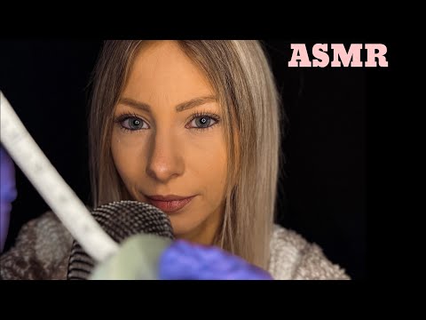 ASMR• ✨Close Up Whispering Gesichtsuntersuchung mit Glove Sounds ✨