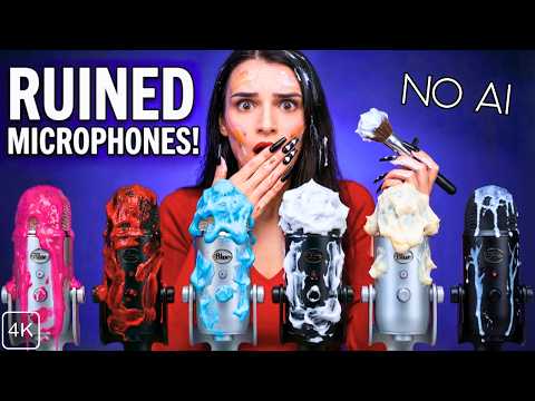 ASMR I RUINED MY MICS SO YOU CAN SLEEP 😱 Glue , Shaving Foam , Paint , Lipsticks & MORE - No Talking
