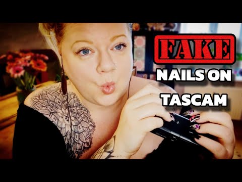 [ASMR] False nails on Tascam| Scratching/tapping| Layered parts (No talking)