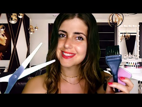 ASMR deutsch Flüstern 💇‍♀️ Friseur Roleplay | haircut, scalp MASSAGE german | KOPFKRIBBELGARANTIE