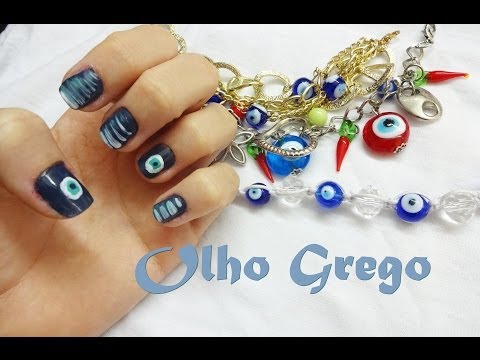 Tutorial  Nail Art  - Olho Grego