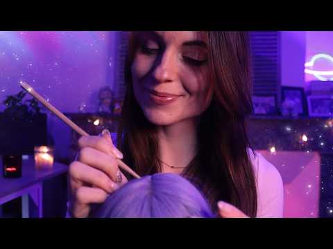 ASMR Massage crânien réaliste pour ton sommeil (papouilles crépitantes, baguette, pinceau, ...)