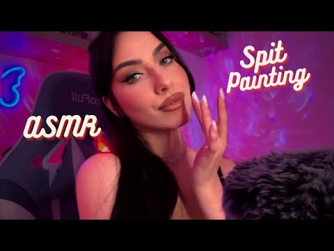 ASMR - SPIT PAINTING, SUPER INTENSE WET AND DRY MOUTH SOUNDS 💦