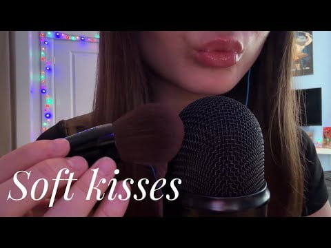 ASMR Kisses & Mic Brushing 🤍 (Super Relaxing)