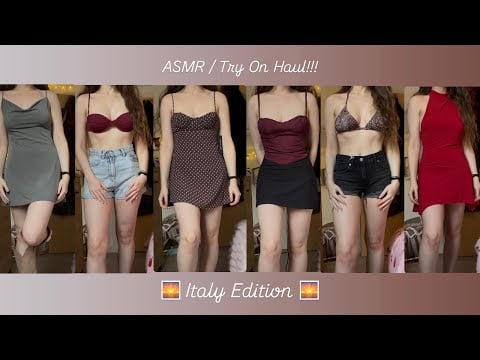 ASMR | try on haul for ITALY!!! 🌅 (lots of fabric scratching) 