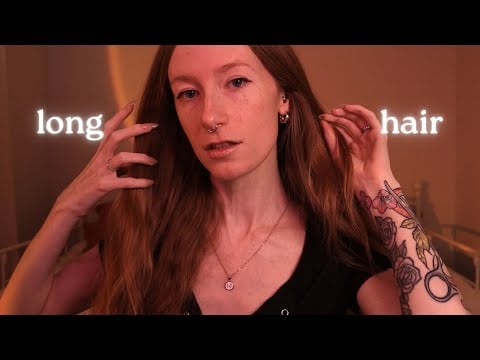 ASMR Red hair brushing for instant tingles 🌹 (ultra crisp scratching)