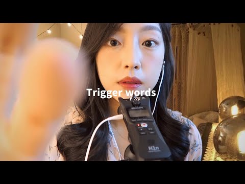 ASMR 단어반복 trigger words/화면터칭/입소리/따끔,톡톡,팅글,토닥토닥