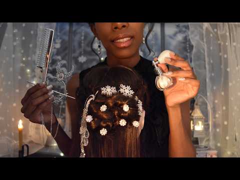 ASMR Royal Hair Styling | 2 Elegant Styles 👑 Winter Princess