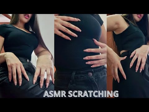 ASMR Scratching en Ropa Negra 🖤 Uñas Largas Rápido y Agresivo (casero)