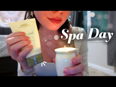 ASMR relaxing spa day roleplay (pampering, personal attention, whispering)