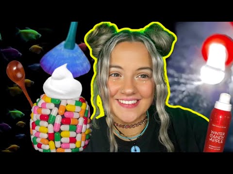 ASMR LIVE📱🐠 — whispering, crackle webs, shaving cream, wooden spoon, pill mic, mouth sounds, etc!