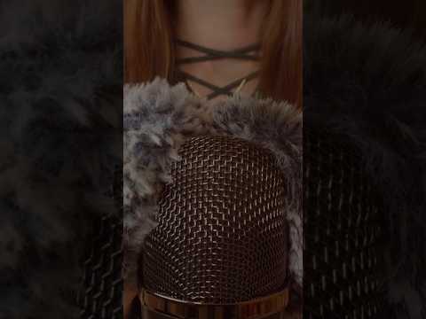 ASMR | Fluffy Mic Brushing with Rain (No Talking) | Full Video Linked Above #shorts