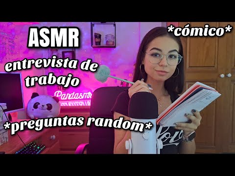 ASMR PREGUNTAS INCÓMODAS/RANDOM❓(soft spoken) | ROLEPLAY ENTREVISTA DE TRABAJO para dormir |Pandasmr