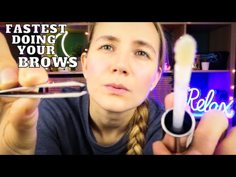 ASMR Fastest Doing Your Brows (12 Days of Christmas)