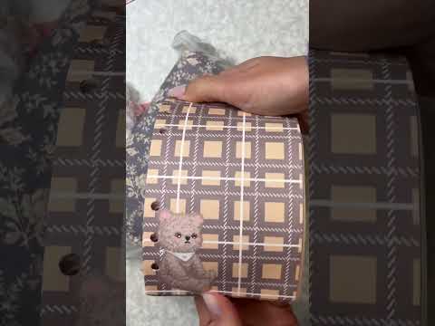 Mini fichário vintage - ASMR sons de papelaria #shorts