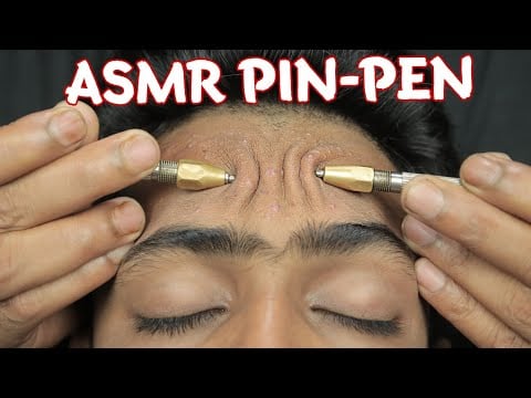 ASMR Tip Top Forehead Massage With Pin Pen Tool | Head Massage And Forehead Tapping With 3d Sound