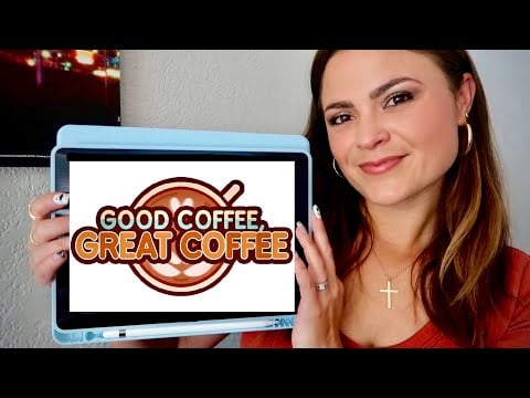 ASMR Lets Play Good Coffee Great Coffee on My iPad | Gentle Whispering & Tapping