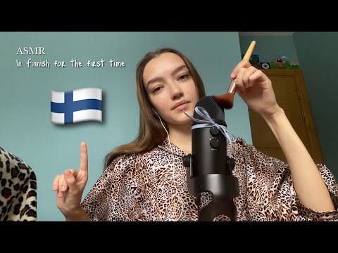 ASMR in Finnish for the first time! 🇫🇮 | Mic brushing + Soft whispers