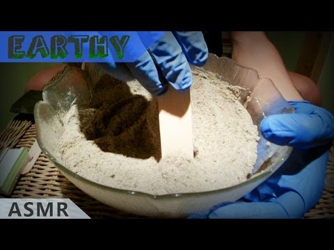 ASMR Playing with Sand + Heavy Rain