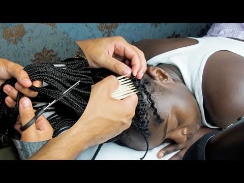 ASMR | Specific Tingly Man Whispers for sleep 😴 while cutting and unbraiding 💭#asmr #youtubeshorts