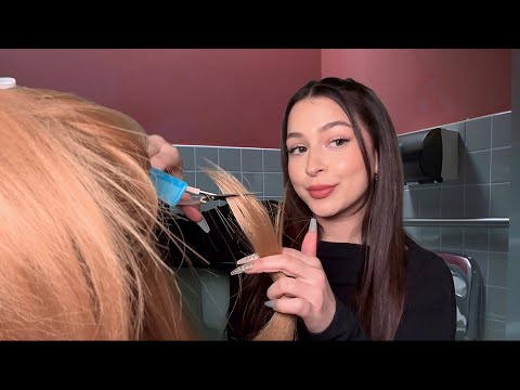 ASMR $5 Haircut in School Bathroom with mean girl  *she gets caught* 🫣