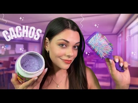 ASMR: Aquela Amiga Finaliza Seus Cachos Na Sala De Aula 🧴🎓