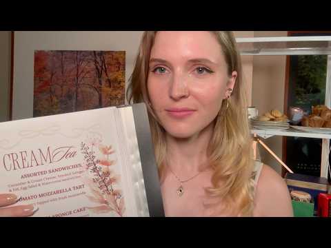ASMR Cream Tea at the Tea Time Cafe 🫖 (tea menu, teapots)