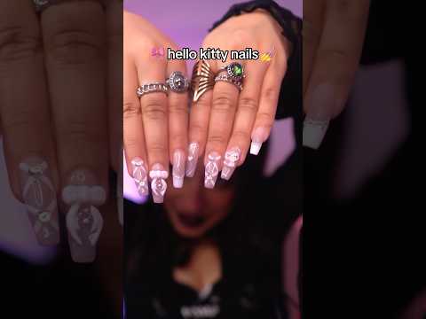 HELLO KITTY NAILS for asmr❣️💅 #asmr