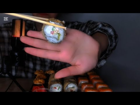 Asmr mukbang Sushi mouth sounds