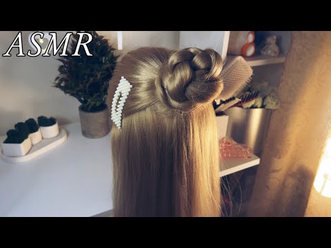 💝ASMR СДЕЛАЮ ПРИЧЕСКУ, ЗАПЛЕТУ КОСИЧКИ🥰(звуки расчесывания, поглаживание)