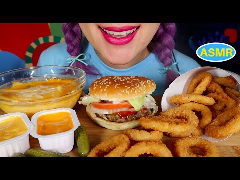 ASMR BURGER KING WHOPPER Jr. ONION RING |버거킹 와퍼주니어,어니언링|CURIE.ASMR