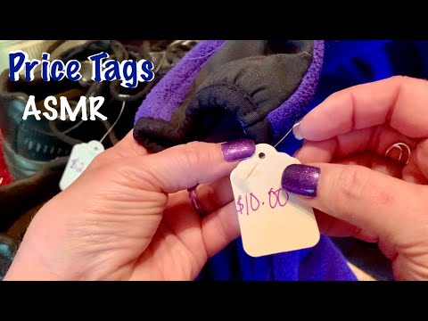 ASMR Request/ Price tags (No talking) Item tagging & pricing/Price tag handling.