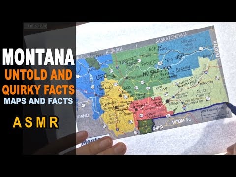 ASMR: Montana - The Untold and Quirky Facts | Map Outline with Annotations | ASMR maps and facts