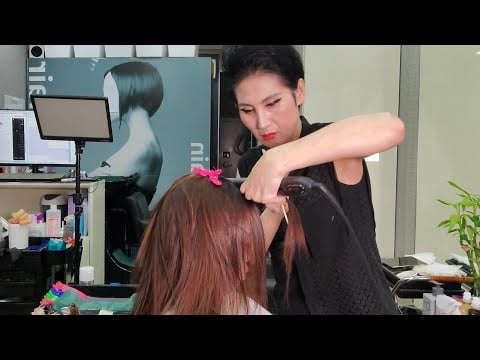 Hair Salon ASMR | Korean Magic Straight – Satisfying Precision Ironing