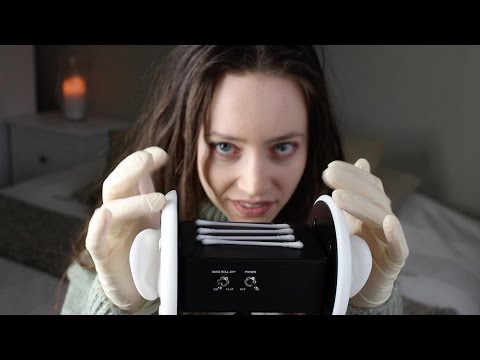 ASMR Whisper Ear Cleaning & Ear Blowing With Latex Gloves