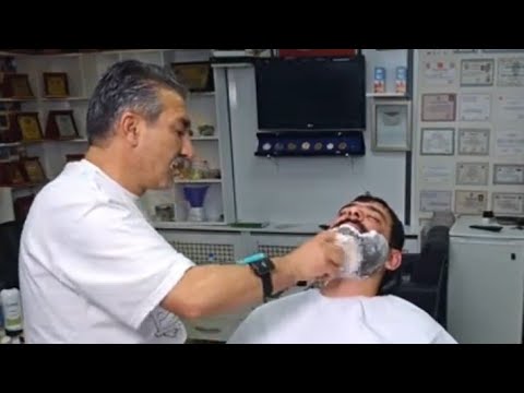 ASMR RELAXING BEARD TRIMMING WITH TURKISH BARBER MUNUR ONKAN