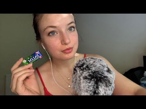 ASMR Whisper Ramble and Gum Chewing