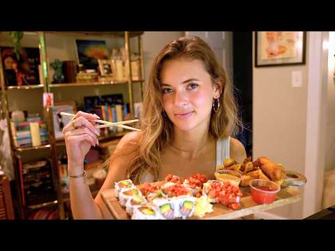ASMR | Hot Cheeto Sushi Mukbang ❤️‍🔥 Eat Lunch w/ Me ✨