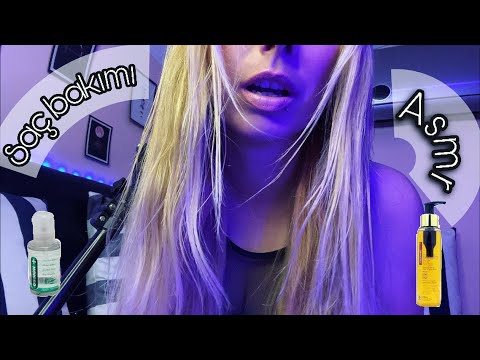 [ASMR] SAÇ BAKIMI (tarama,fısfıs,bakım yağlarım) Türkçe asmr