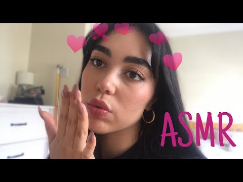 ASMR Slow Kisses & Semi Inaudible Whispers | With Hand movements