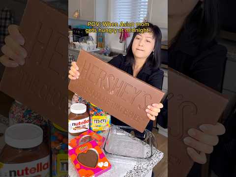 When Asian mom gets hungry at midnight, would you eat this? #BlockBlast #food #chocolate