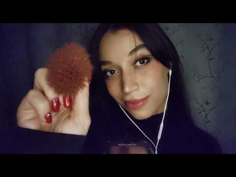 Asmr camera brushing - fazendo carinho no seu rosto com o pincel até você dormir