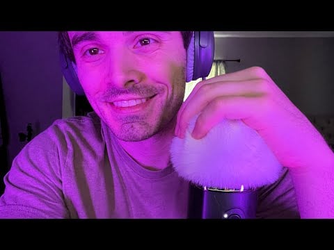 ASMR High Gain Fluffy Mic Massage and Relaxing Visuals with Other Stuff and WOW it’s PURPLE TIME