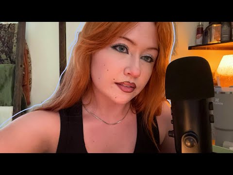 ASMR Doing 90’s Inspired Makeup (Close Whispers, Fire Crackling)