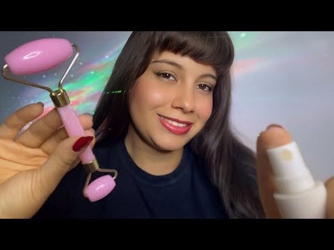 ASMR Skincare Relaxante 💆‍♀️ Spray, Creme nas Mãos e Sons para Dormir