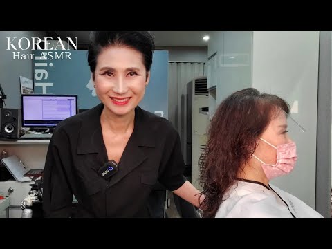 미용실 ASMR 가늘고 힘없는 모발 #매직셋팅  결정리와 풍성하게~Thin and weak hair #Magic setting with a lot of deciduousness