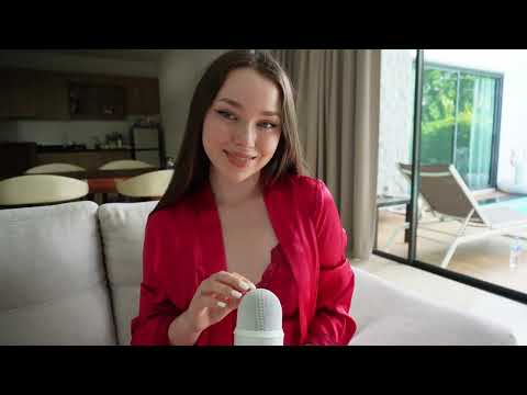 Nightwear ASMR Сlose Up of Silk Lingerie Touches Super Trigg