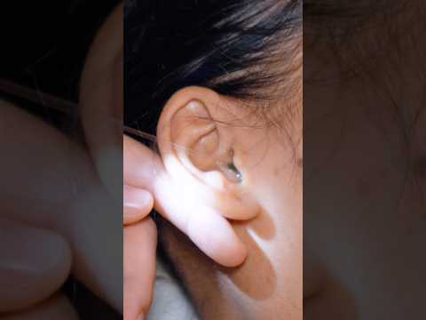 ASMR: Relaxing Ear Cleaning with Water and Head Water Massage #shorts